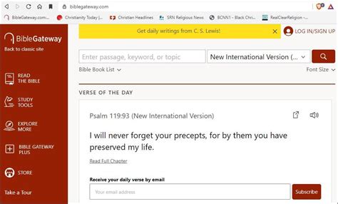 Bible Gateway Website – Bible Gateway.